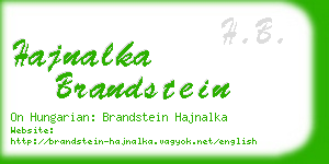 hajnalka brandstein business card